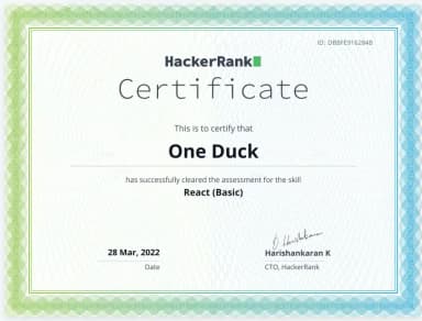 hacker rank react